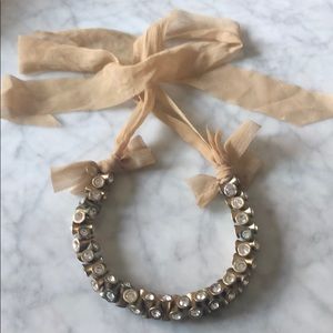 Stunning ribbon & crystal Jcrew necklace